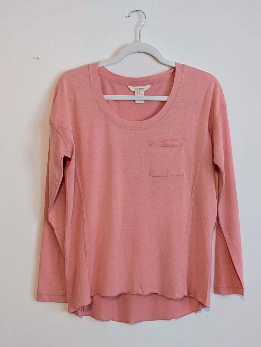 Sundance New "Ever After Tee" Scoop Neck Long-Sleeve Shirt in Dusty Rose - Small